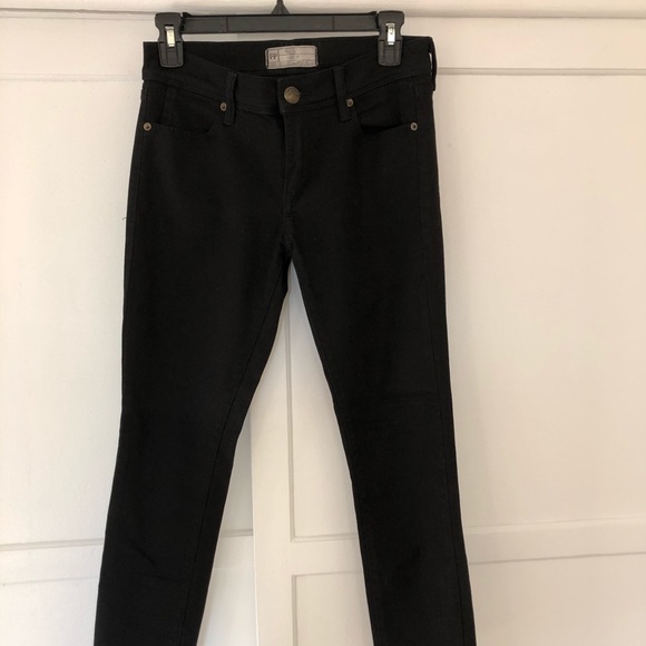 Free People Denim - Free People Black Skinny Stretch Jeans 27